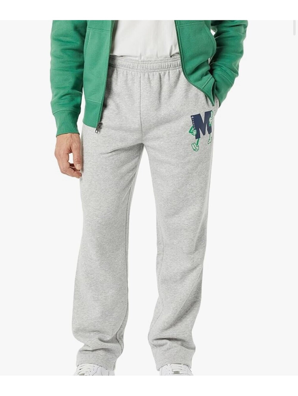 Disney Mickey Sweats Elastic Drawstring Waist Straight Ankles Size 4xl 4x Gray